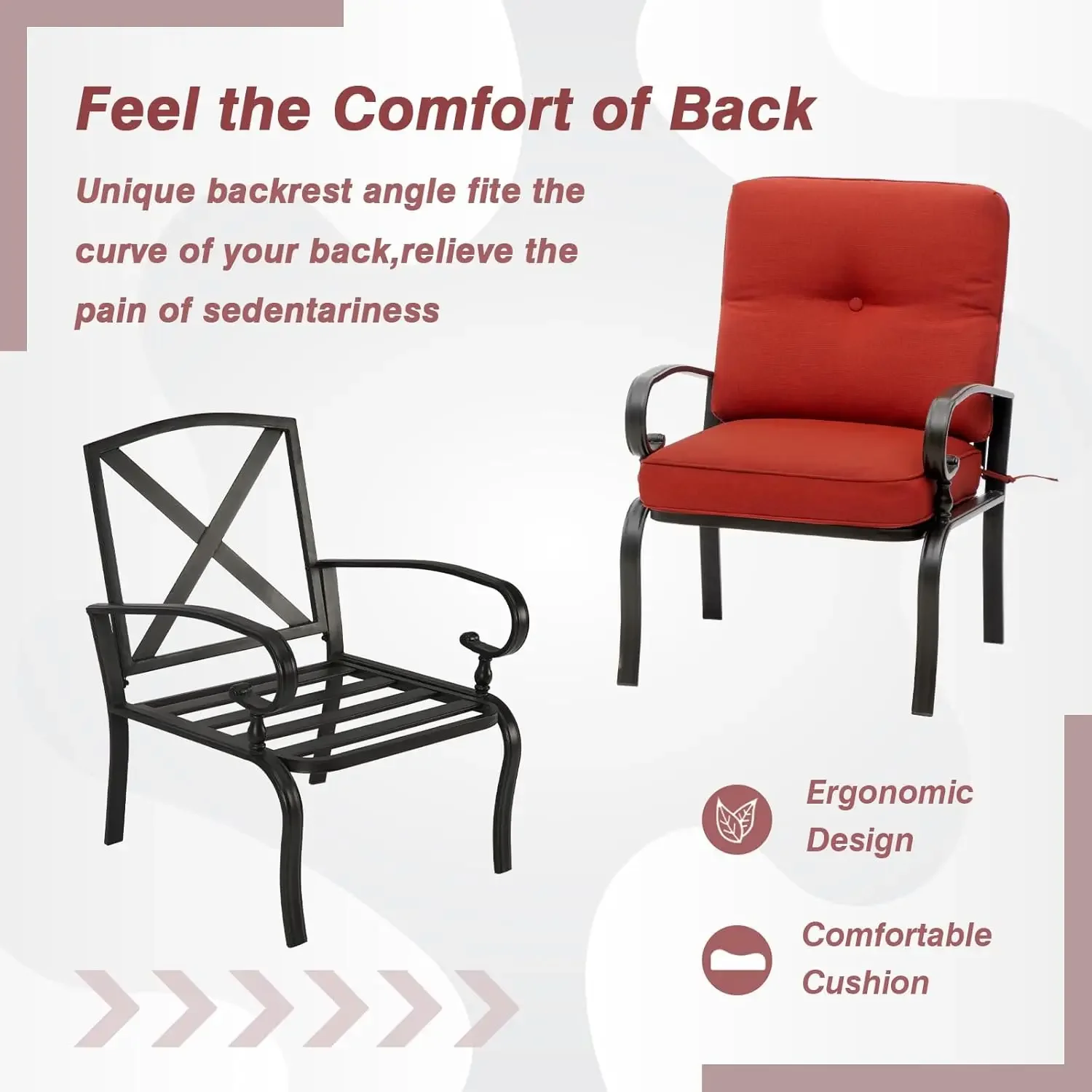 Red Outdoor Metal Bistro Chair - đánh giá và giá Outdoor Furniture Metal Chairs